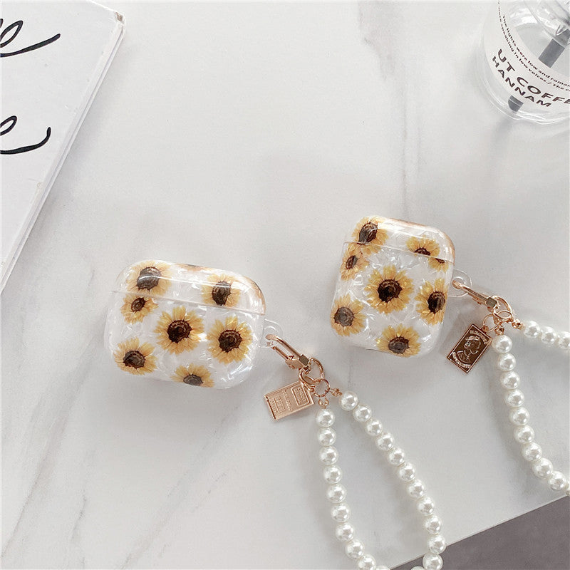 Sunflower Pearl Airpods Case