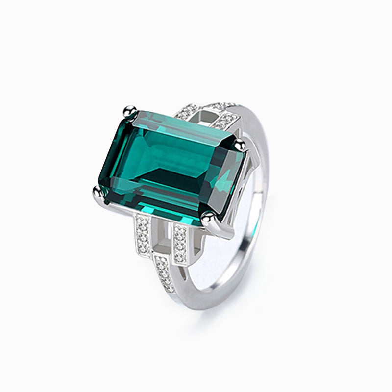 Synthetic Emerald Ring