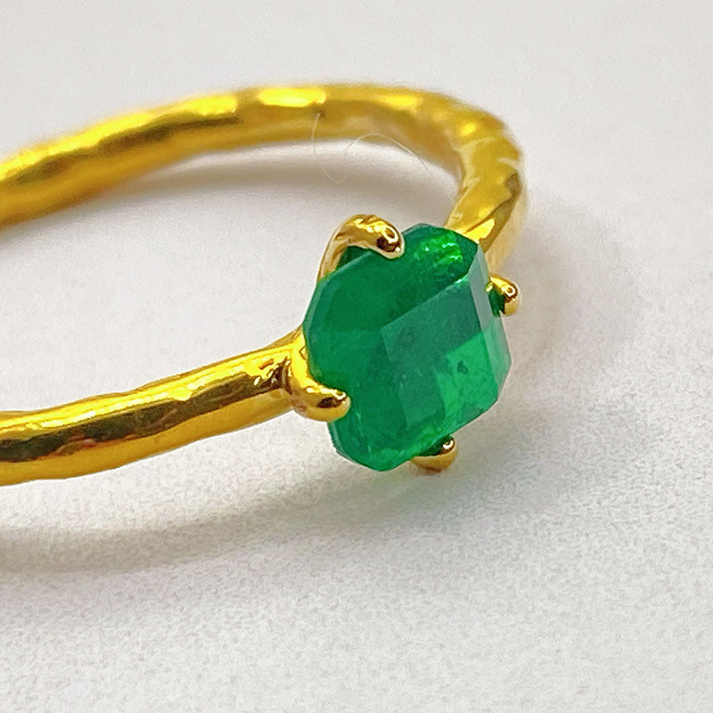 Micropavé Emerald Ring