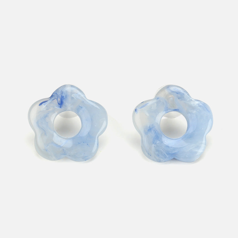 Sea of Flower Earrings-Blue