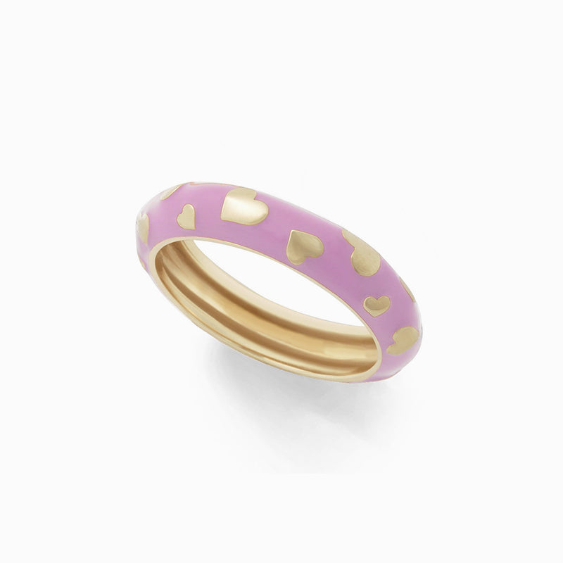 Colored Peach Heart Ring