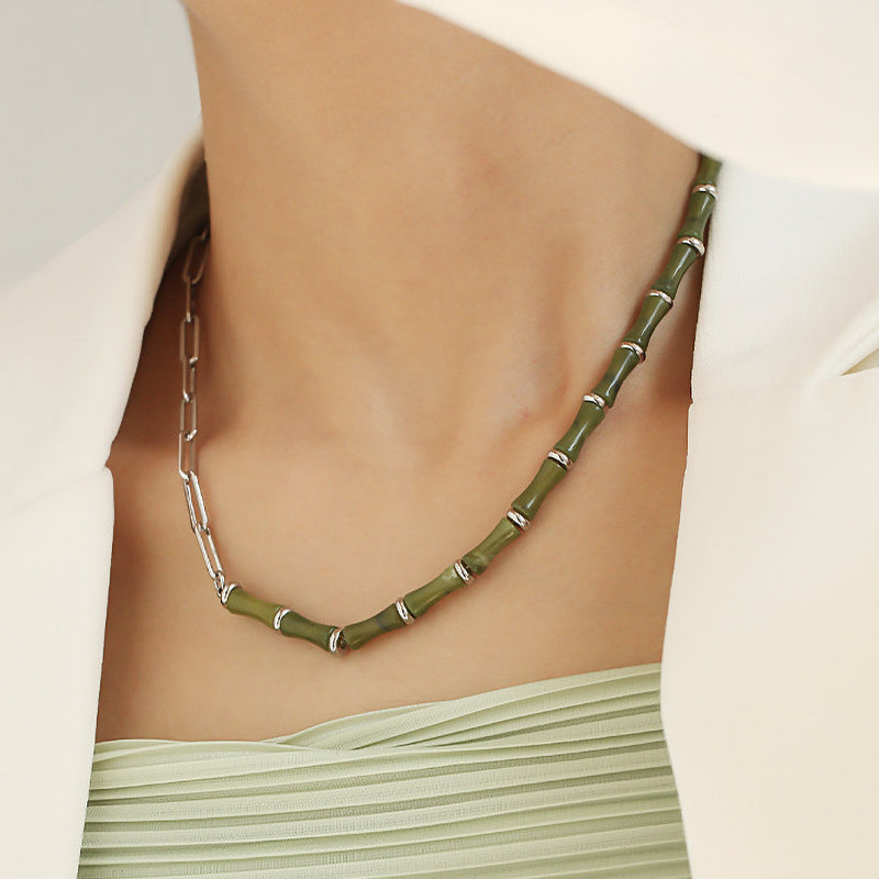 Bamboo Shape Necklace