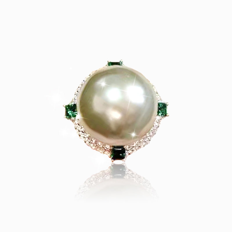 Pearl Emerald Ring