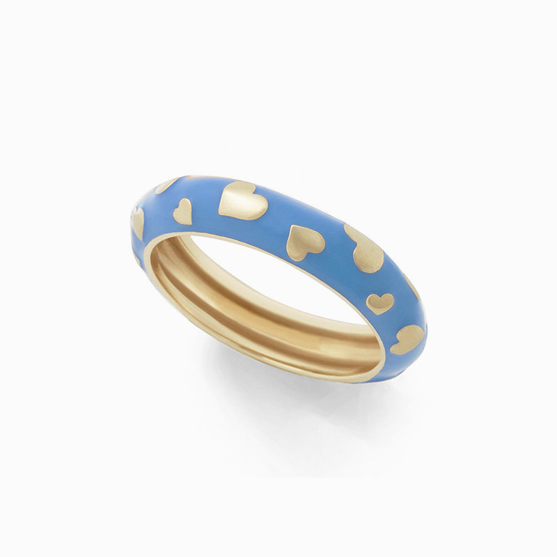 Colored Peach Heart Ring