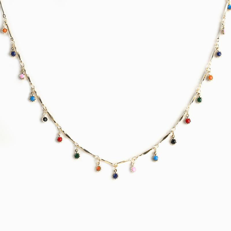 Candy Colored Stone Necklace