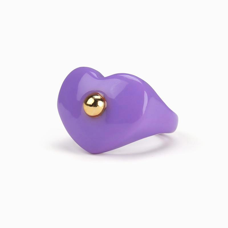 Color Heart Candy Acrylic Ring