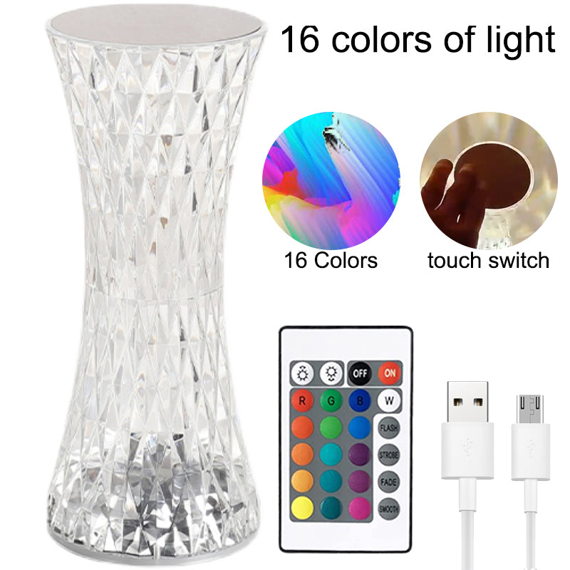 Touch Remote Control Crystal Table Lamp