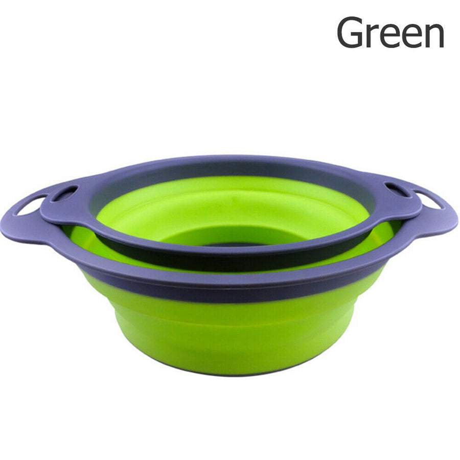 Folding Collapsible Silicone Colander Strainer