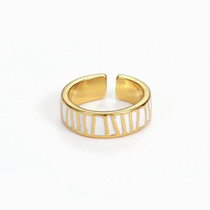 Irregular Line Gold Plated Ring