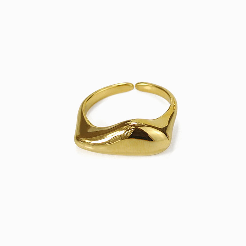 Normcore Irregular Blank Gold Open Ring