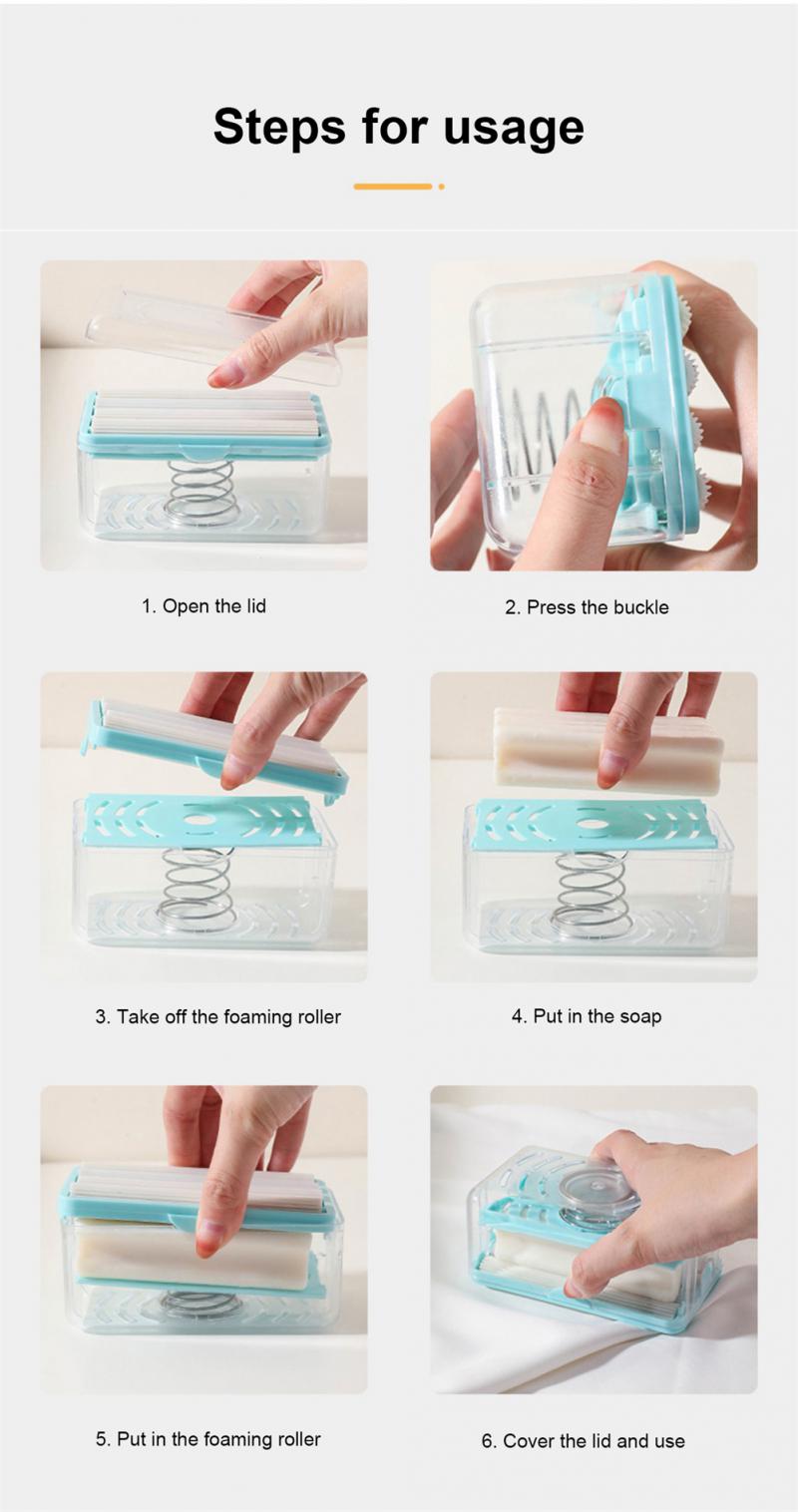 Multifunctional Laundry Soap Dish Rub-free Soap Box(3 pc)
