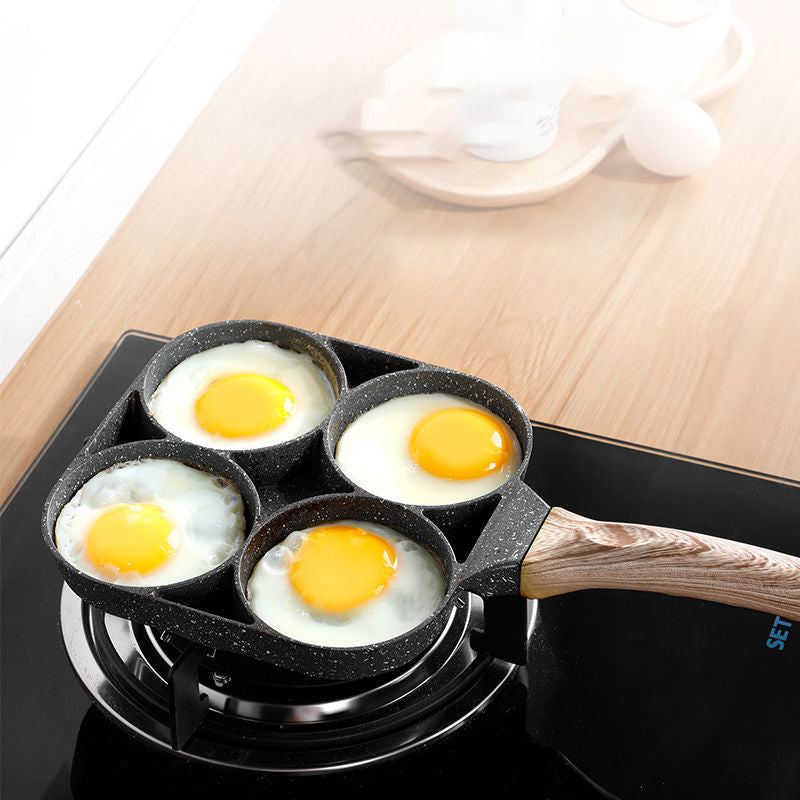 2/4 Hole Frying Pot Pan Thickened Omelet Pan Non-stick Egg Pancake