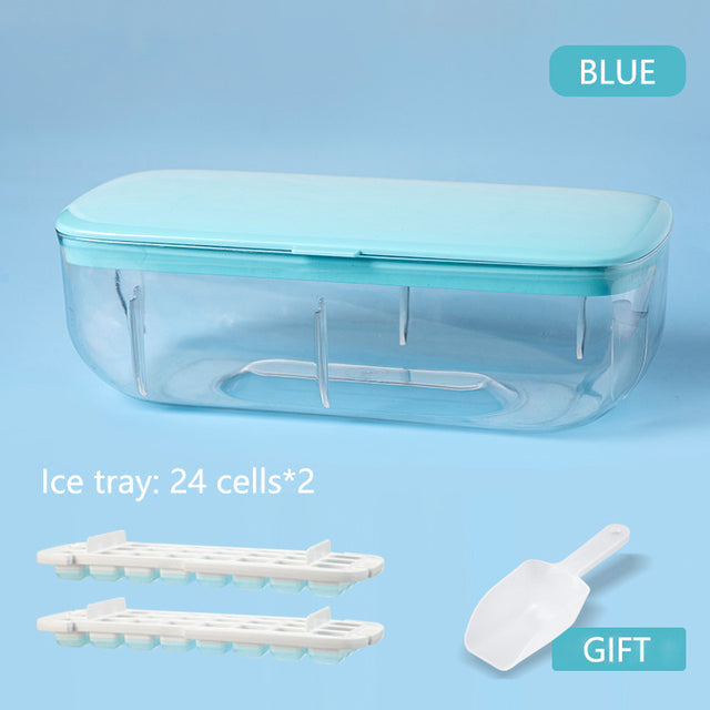 Press Type Silicone Ice Cube Making Mould Box
